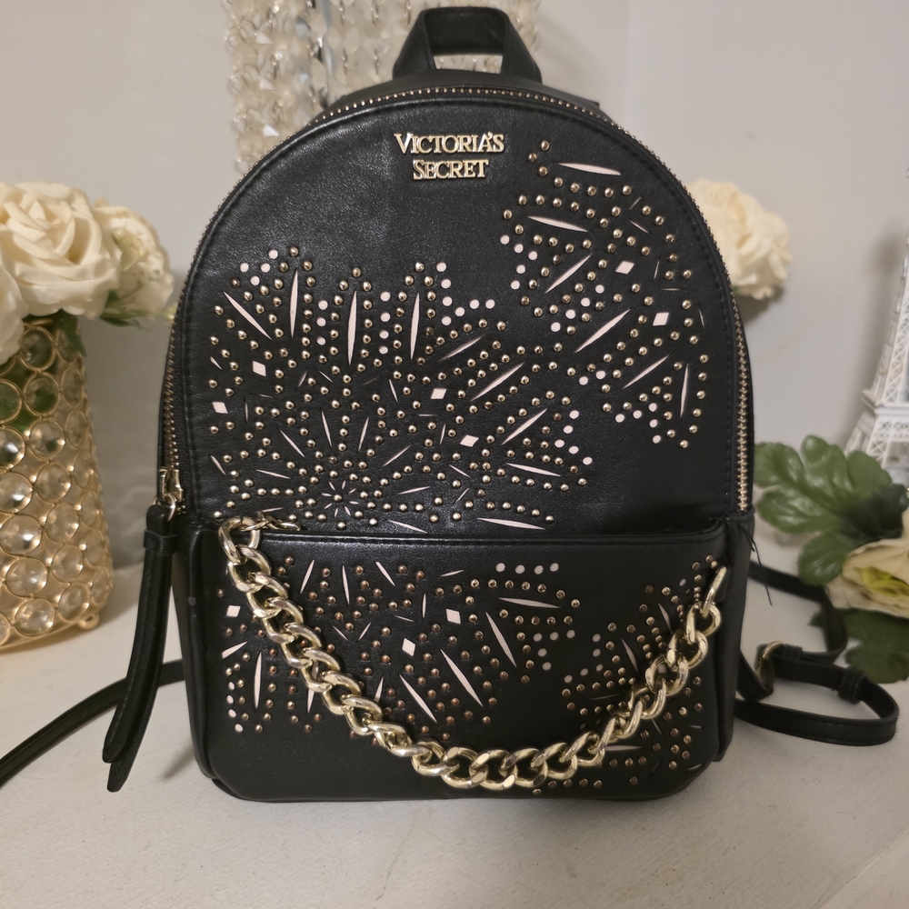 Victoria's Secret Black Studded Backpack